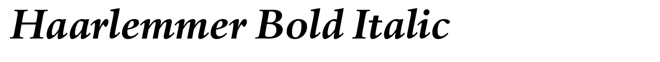 Haarlemmer Bold Italic